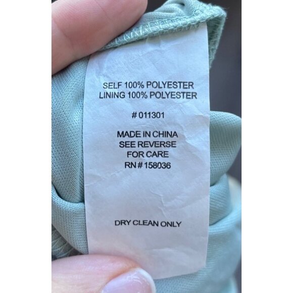 Birdy Grey Kira Chiffon Bridesmaid Dress Size M Sage Green One Shoulder Maxi - Picture 7 of 10